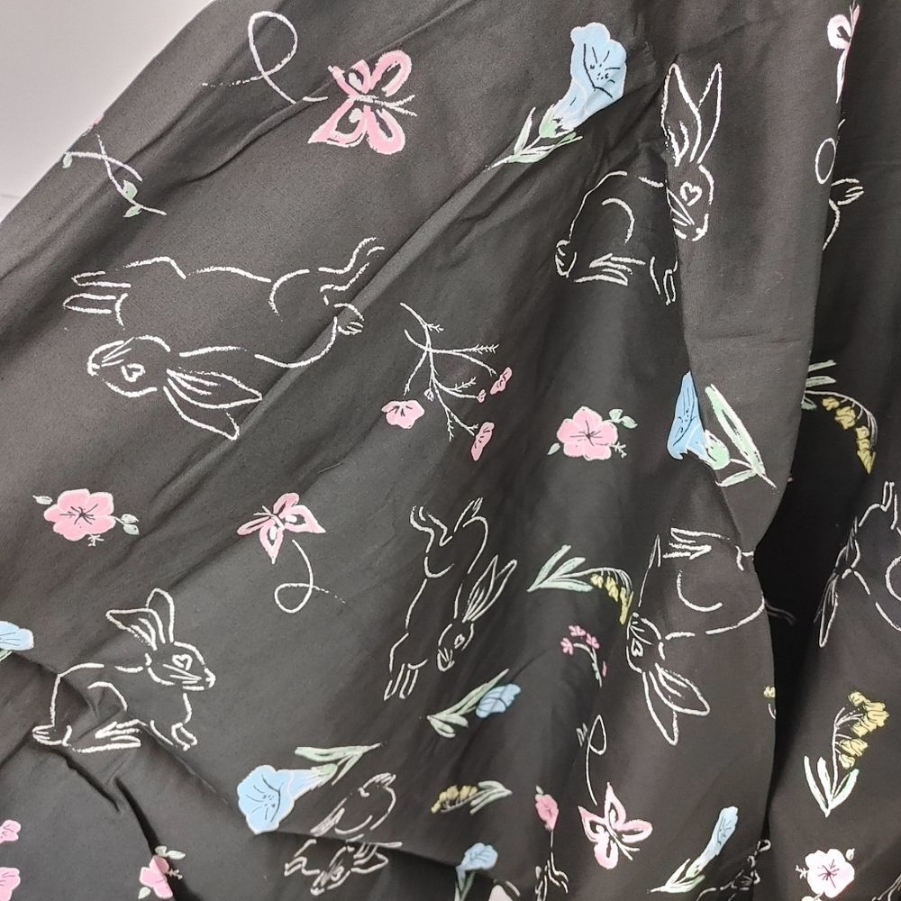 New Hell Bunny NWT cotton Black Floral Bunnies - Picture 7 of 9
